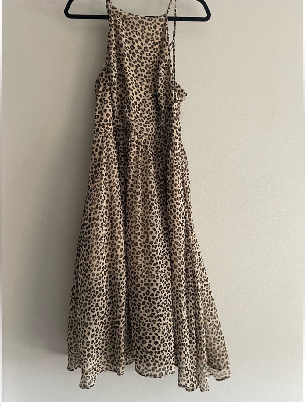 Abercrombie Leopard Print Maxi Dress - Beige & Black